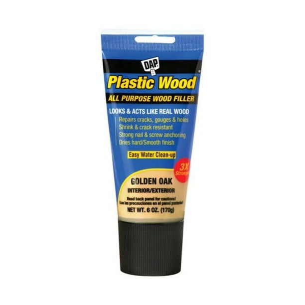 DAP Plastic Wood All Purpose Latex Wood Filler, Golden Oak, 6 oz