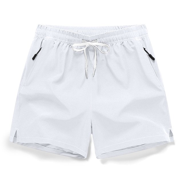Aqestyerly Men's Drawstring Pocket Shorts Solid Color Casual Comfortable Elastic Waist Summer Pants For Men