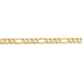 thumbnail image 2 of Auriga 14K Yellow Gold 6mm Concave Open Figaro Bracelet 7inch for Women, 2 of 6