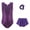 D21/Purple, variant on Afdoent Girls 2 Piece Outfits Girls Long Sleeve Dance Gymnastics Outfit With Glitter Rhinestone Printed Leotard Pants Headband Performance 5-6 Years