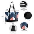thumbnail image 2 of FORMRS Canvas Laptop Tote Bag for Women with 15.6" Computer Compartments Shoulder Handbag, Blue Geometric, 2 of 7