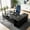 Black, variant on Fnova 71" L-Shaped Desk, Large Corner Computer Table, Executive Office Desk with Storage Shelves, Heavy-Duty Conference Table for Home Office