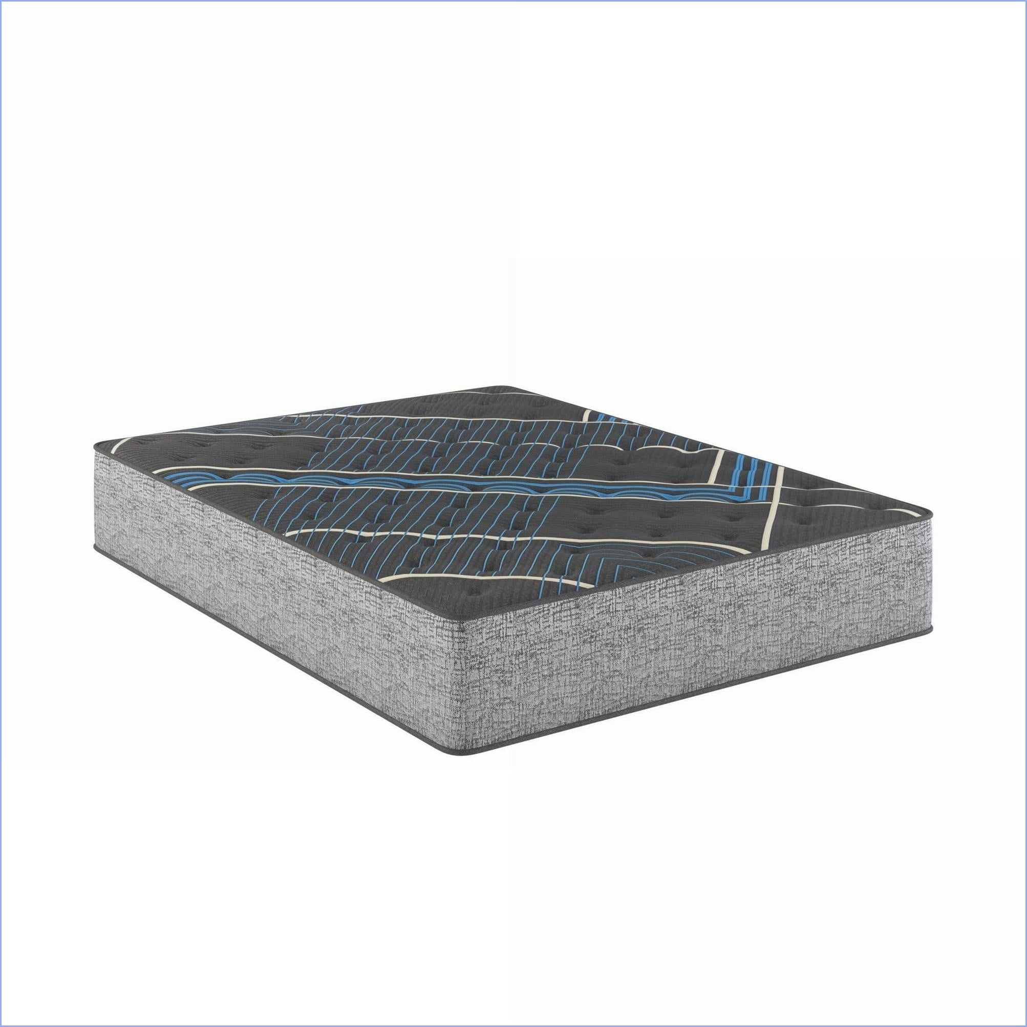 Mattresses, Restonic 14” King Firm Hybrid with Pocketed Coils & Cooling | Foam | Grey+Blue