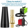 thumbnail image 4 of 48pcs Flux Core Gasless Nozzle Tips Kit Heat Resistant Replacement Gasless Nozzles Durable Brass Welding Contact Tips Kit Gas Diffusers Welder Accessories, 4 of 10