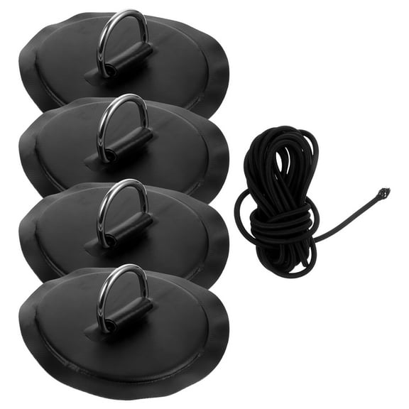 Kayak Deck Anchor Line Attachment Points with Gear Holder Buckle, Plastic Canoe Accessories