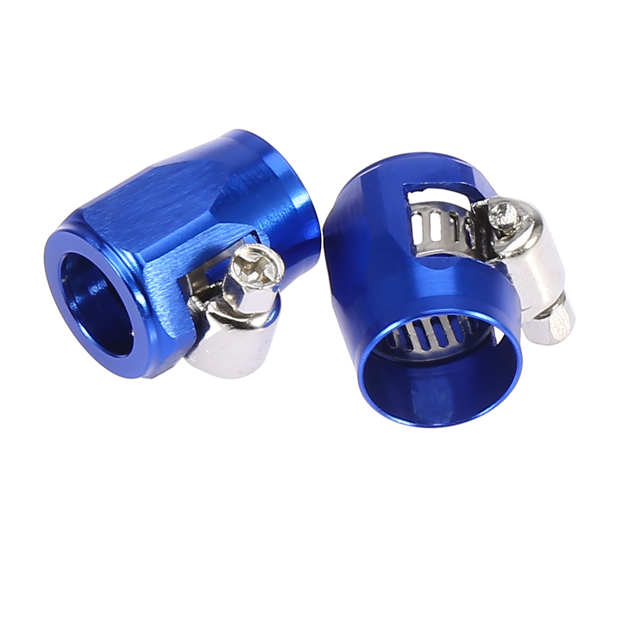 Unique Bargains 4 Pcs AN6 Hex Car Hose Finisher Flexible Rubber Pipe Clamp for Oil Fuel