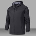 thumbnail image 4 of Chaqueta bomber Chaquetas transpirables Abrigo táctico con capucha unisex (XL hombre) Negro Chaqueta de bombardero, 4 of 8