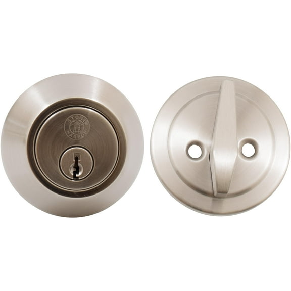Grade 3 Deadbolt, Single Cylinder, WR5 Keyway, Satin Nickel by Stone Harbor Hardware
