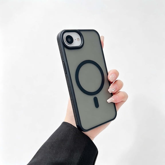For iPhone 16e/17e Phone Case,Compatible with Wireless Charging,Anti-fingerprint Matte Translucent Back Cover,Ultra Slim Shockproof Non-Slip DropProtection Thin Fit Phone Case,Black