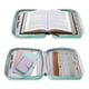 thumbnail image 4 of Bolsa de transporte para iglesia con soporte para libros, bolsa bíblica con asa, cremallera y múltiples bolsillos para protector bíblico de estudio de las Escrituras, azul, 4 of 5
