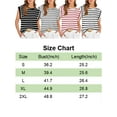 thumbnail image 2 of Gustave Cap Sleeve Striped Tops for Women Summer Casual Shirts Crew Neck Trendy Basic T-Shirt Tank Blouse Loose Fit "Red, 2XL", 2 of 6
