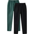 thumbnail image 3 of TrendOFT 2 Pack Mens Baggy Wide Leg Sweatpants Athletic Moisture Wicking Workout Gym Joggers with Drawstring Elastic Waist Stretchy Sweat Pants Dark Green XXXL, 3 of 4