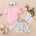 thumbnail image 5 of Actoyo Newborn Baby Girl Cake Smash Outfit, Romper +Tutu Skirt +Headband Set 0-18M, 5 of 13