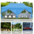 thumbnail image 6 of Outdoor Basic 10x20 FT Pop Up Outdoor Canopy Wedding Party Tent Folding Enclosed Canopy, Blue, 6 of 7