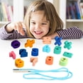 thumbnail image 1 of Feltree Bead String Rope and Building Blocks for Children DIY Baby Early Education Puzzle Toys Wrap Beads Thread Beads and String Beads with Large Particles, 1 of 8