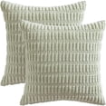 thumbnail image 6 of Wehilion Pack of 2 Corduroy Decorative Throw Pillow Covers Soft Boho Striped Pillow Covers Modern Farmhouse Christmas Home Decor for Sofa Living Room Couch Bed, 6 of 6