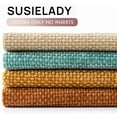 thumbnail image 5 of SUSIELADY Set of 4 Decorative Throw Pillow Covers 18x18 Inch, Soft Chenille Cushion Covers for Couch Sofa Bed, Boho Farmhouse Style for Living Room & Bedroom Decor, Orange/Teal, 5 of 6