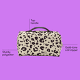 thumbnail image 3 of Conair Leopard Print Toiletry Kit, Travel Organizer with Multiple Pockets, 3 of 8