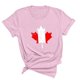thumbnail image 3 of Camisetas de Manga Corta para Mujeres Canadá Día Hoja de Arce Impresión Básica de Verano Tee, Cuello Redondo Camiseta Casual, 3 of 3