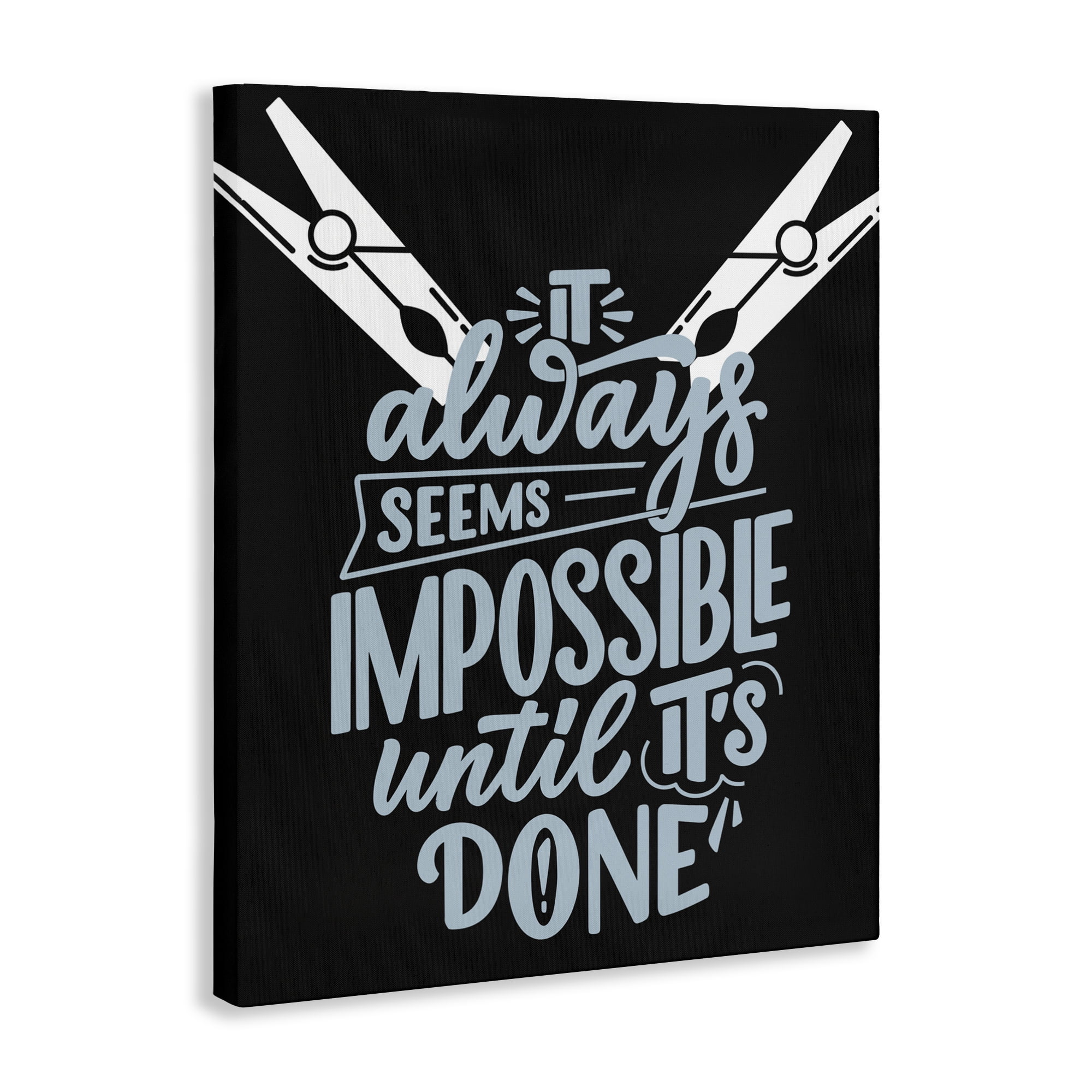 Impossible Until It's Done Canvas Wall Art, design by Jesse Keith