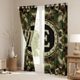 thumbnail image 3 of Erosebridal Teens Green Brown Camouflage Black Out Curtains,Personalized Initial E Curtains Pack of 2 (42x63 Each), 3 of 6
