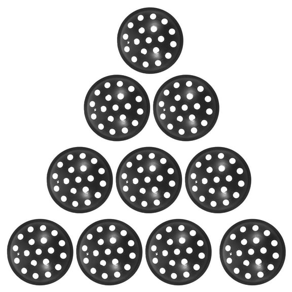 WHAMVOX 10Pcs Flowerpot Hole Mesh Mat Bowl Shape Planter Drainage Mats Black for Plant Care