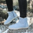 thumbnail image 5 of YOURDIARY Mens Womens Winter Warm Faux Fur Lined Snow Boots Zero Drop Wide Toe Box Waterproof Barefoot Shoes Hike Walking Outdoor Footwear, 5 of 8