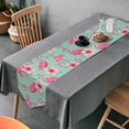 thumbnail image 4 of GZHJMY Flamingo Flowers Table Runner Seasonal Table Cloth Runner for Kitchen Dining Table Wedding Party Holiday Coffee Dining Home Decor 13 x 90 Inches, 4 of 7