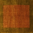thumbnail image 1 of Ahgly Company Machine Washable Indoor Square Abstract Yellow Contemporary Area Rugs, 5' Square, 1 of 4