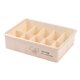thumbnail image 1 of Moyic Caja de almacenamiento de calcetines de ropa interior, sujetador de plástico apilable dividido, bragas, tapa de acabado, organizador Almacenamiento y organización del hogar Beige 10 grid, 1 of 6