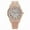 Rose Gold, variant on Fashion Analog Clock Quartz Watch for Women's Stainless Steel Strap Ladied Wrist Watch