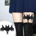 thumbnail image 1 of Intimates Lady Adjustable Halloween Bat Wing Thigh Leg Stockings Suspender Garter Belt One Size, 1 of 2