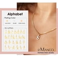 thumbnail image 2 of EManco-collar con inicial de acero inoxidable, colgante con letras, nombre, regalo personalizado, A-Z, 2 of 4