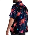 thumbnail image 3 of Cancer Constellation Men's Short Sleeve Poplin Button Down Shirts - Casual Printed Summer Beach Tops for Men, 3 of 6