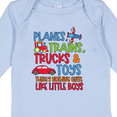 thumbnail image 4 of Inktastic Planes Trains Trucks and Toys Nothing Quite Like Little Boys Boys Long Sleeve Baby Bodysuit, 4 of 5