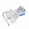 thumbnail image 3 of Teléfono con identificador de llamadas FSK/DTMF, teléfono con cable, teléfono de escritorio, teléfono fijo, teléfono de extensión moderno para el hogar, blanco, 3 of 14