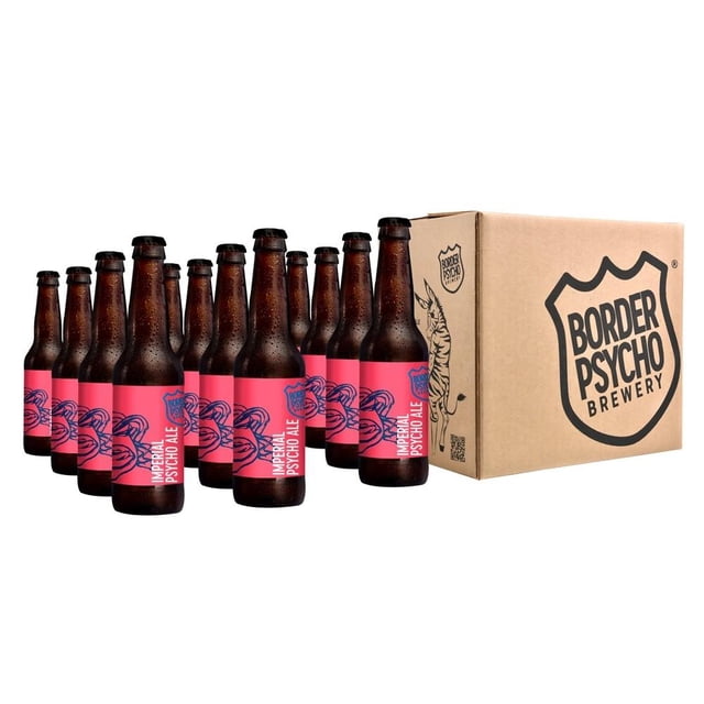 Cerveza Artesanal Border Psycho Brewery Imperial Psycho 12 botellas de 355 ml