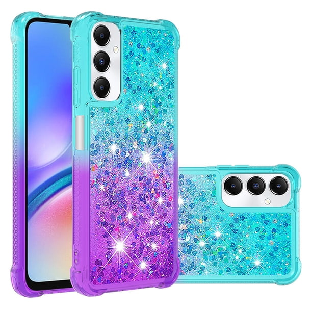 Funda para Samsung Galaxy A05S Transparente con Brillos Carcasa Protectora Antigolpes con Glitter Brillante