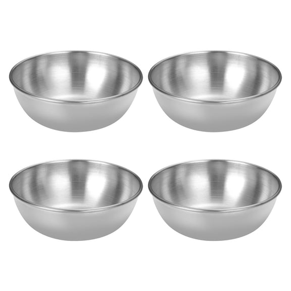 CHICHUMID Stainless Steel Sauce Dipping Bowls, Plated Silver, Versatile for Sauces and Condiments