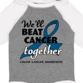thumbnail image 4 of Inktastic We'll Beat Cancer Together- Colon Cancer Awareness Boys or Girls Long Sleeve Baby Bodysuit, 4 of 5