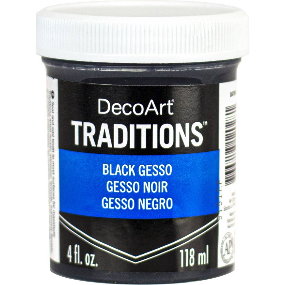 Traditions Artist Acrylic Gesso 4ozBlack