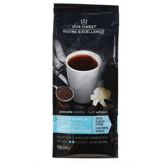 Our Finest French Vanilla Flavoured Ground Coffee, 340g/12 oz., {Imported from Canada}