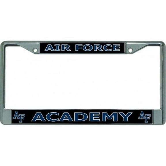 Air Force Academy Chrome License Plate Frame