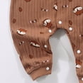 thumbnail image 7 of CAUYDY 1T 2T Toddler Pajamas Preemie Baby Fall Winter Clothes Long Sleeved Romper for Infant Child Little Kids 0 3 6 9 Months Loungewear Sizes 9-12 Months,Brown, 7 of 7