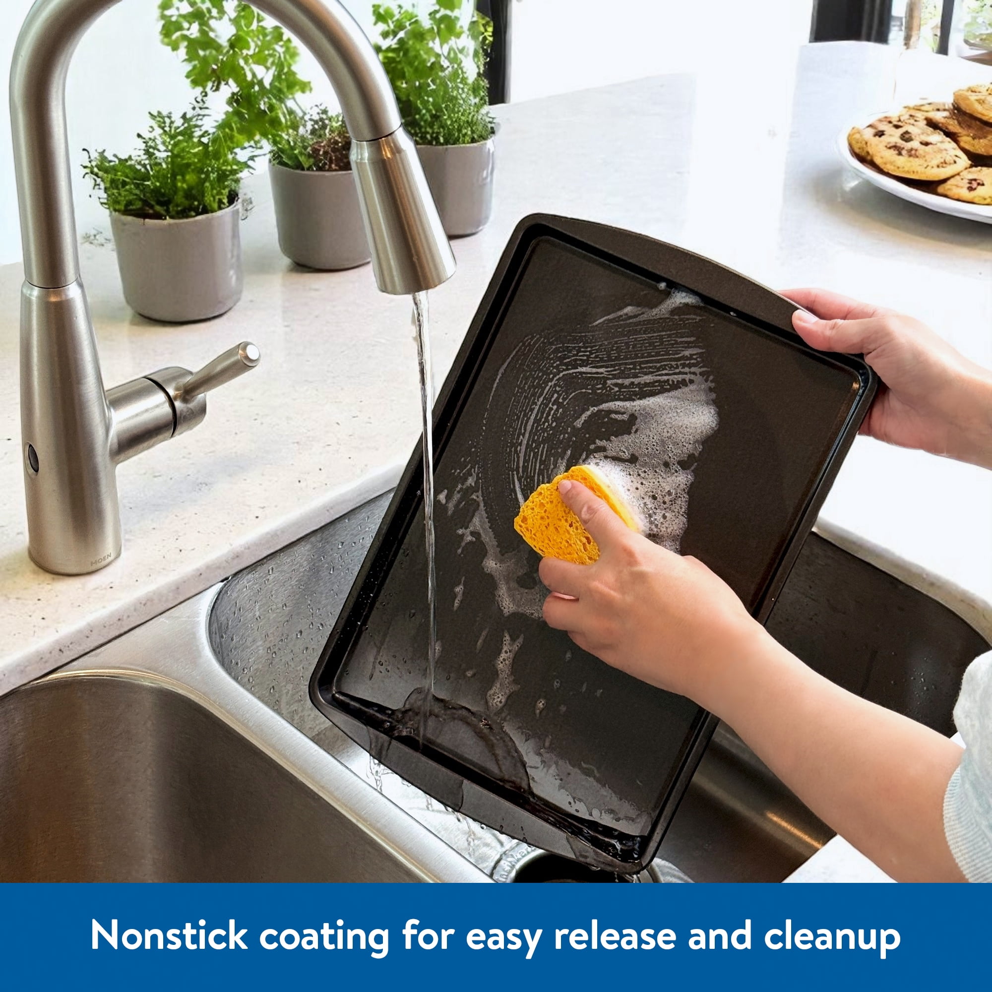 Mainstays Non-Stick 9x13 Cookie Sheet Bakeware Pan