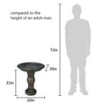 thumbnail image 4 of Willwolfer Large Bird Bath Stand&Bowls Bird Baths for Outdoors Garden Patio Deck Cement Clearance, 4 of 7