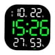 thumbnail image 3 of Reloj de pared digital moderno con temperatura y humedad, relojes LED, alarma electrónica Verde, 3 of 9