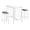 White, variant on Dining Set - 3pcs Set - Counter Height - 36" Rectangular - Kitchen - Gray