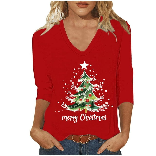 Pyjama de Noël pour Femmes Haut Ample pour la Maison et Usage Quotidien