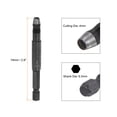 thumbnail image 2 of 3pcs Leather Hollow Punch 1/4 Hex Shank for Drills, 4mm Dia Rotary Hole Punch for Leathercraft Working, 2 of 4